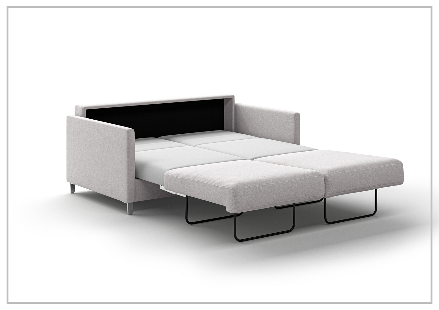 Luonto Elfin Queen Sleeper Sofa with Chrome or Wood Legs
