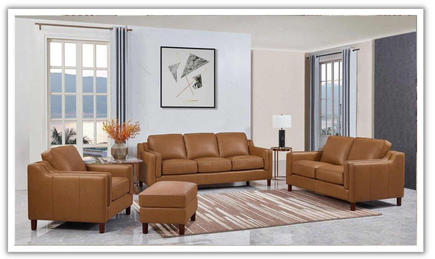 Hydeline Bella 2-Seater Leather Loveseat