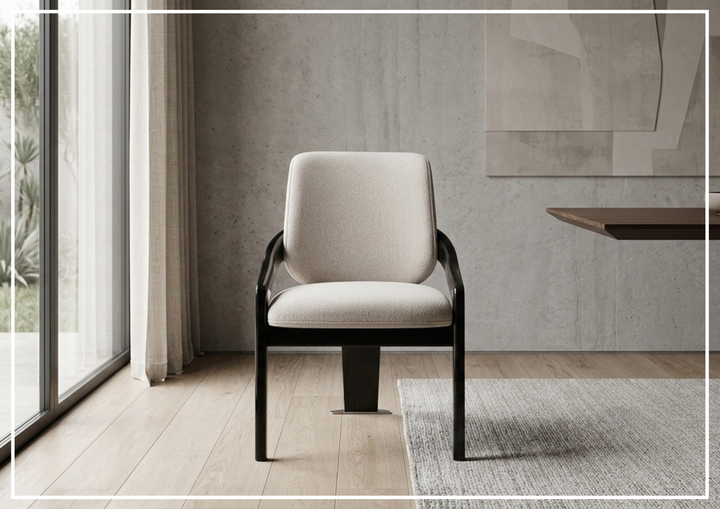 Elan Oriana Fabric Chair | In White | Klaussner - Jennihome