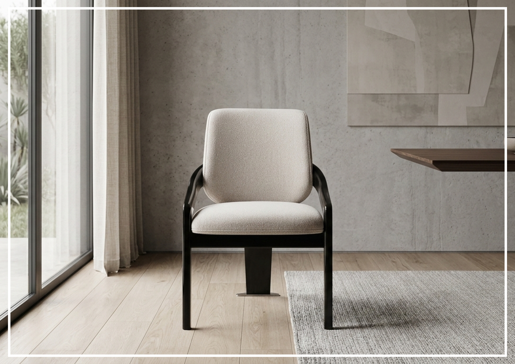 Elan Oriana Fabric Chair | In White | Klaussner - Jennihome