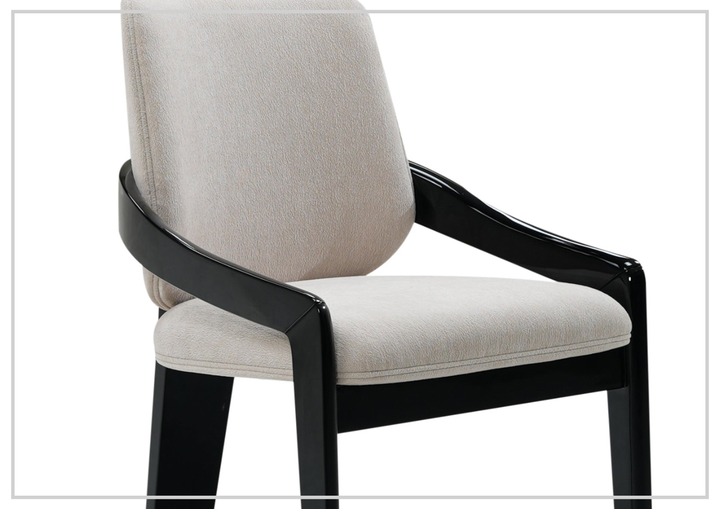Elan Oriana Fabric Chair | In White | Klaussner - Jennihome