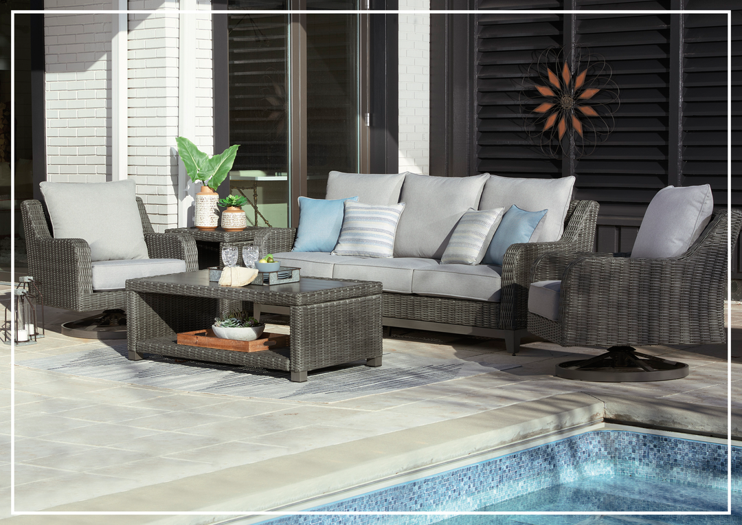 Gio Italia Elithopath 6-Piece Outdoor Sectional Sofa Set with Coffee Table