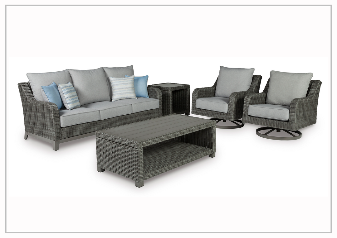 Gio Italia Elithopath 6-Piece Outdoor Sectional Sofa Set with Coffee Table