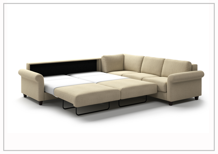 Luonto Flex Sectional Sofa Sleeper With Openable Chaise & Storage