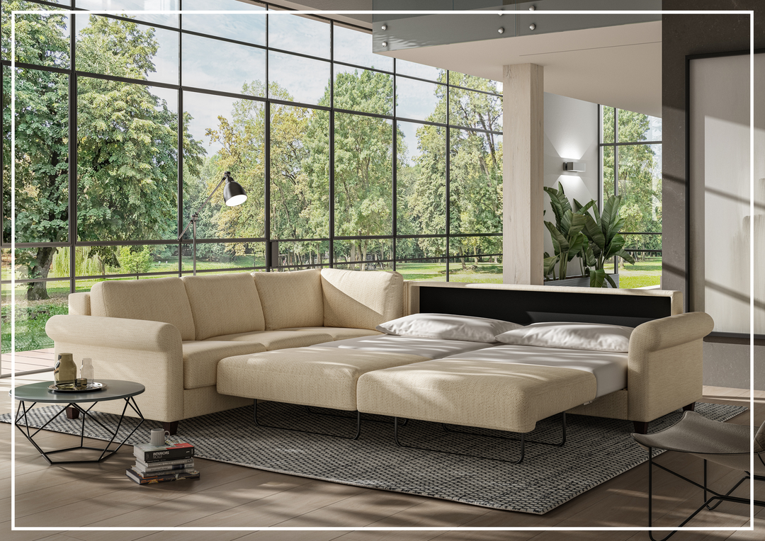 Luonto Flex King Size Sectional Sleeper Sofa in Beige