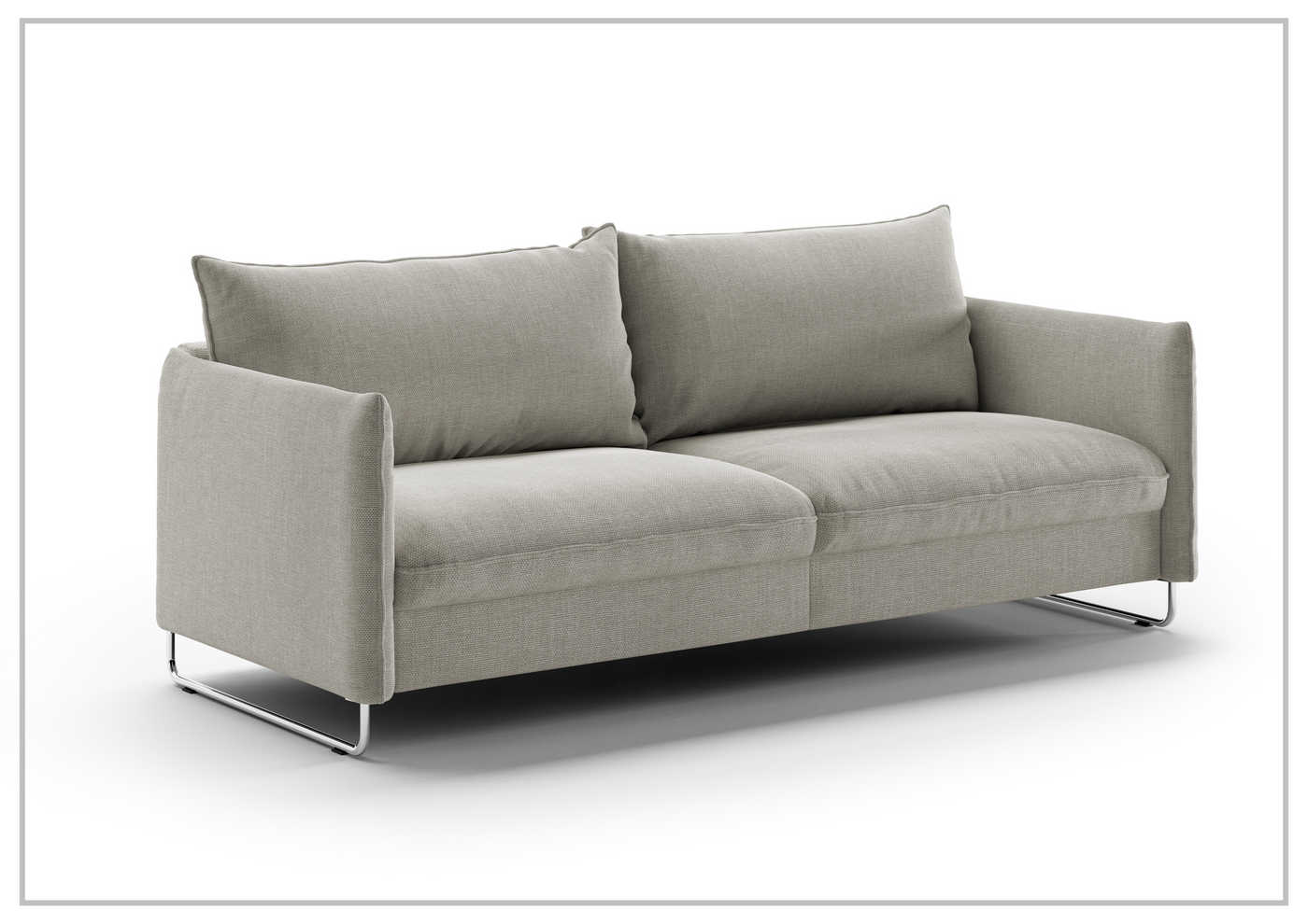 Luonto Flipper Gray Fabric Full-XL Sleeper Sofa With Storage
