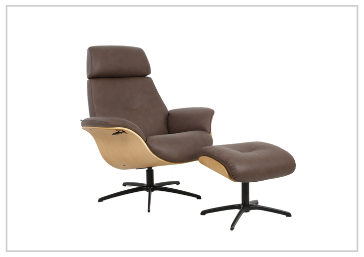 Falcon Manual Recliner Chair | Swivel Base | Footstool | Fjords