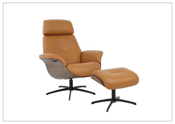 Falcon Manual Recliner Chair | Swivel Base | Footstool | Fjords
