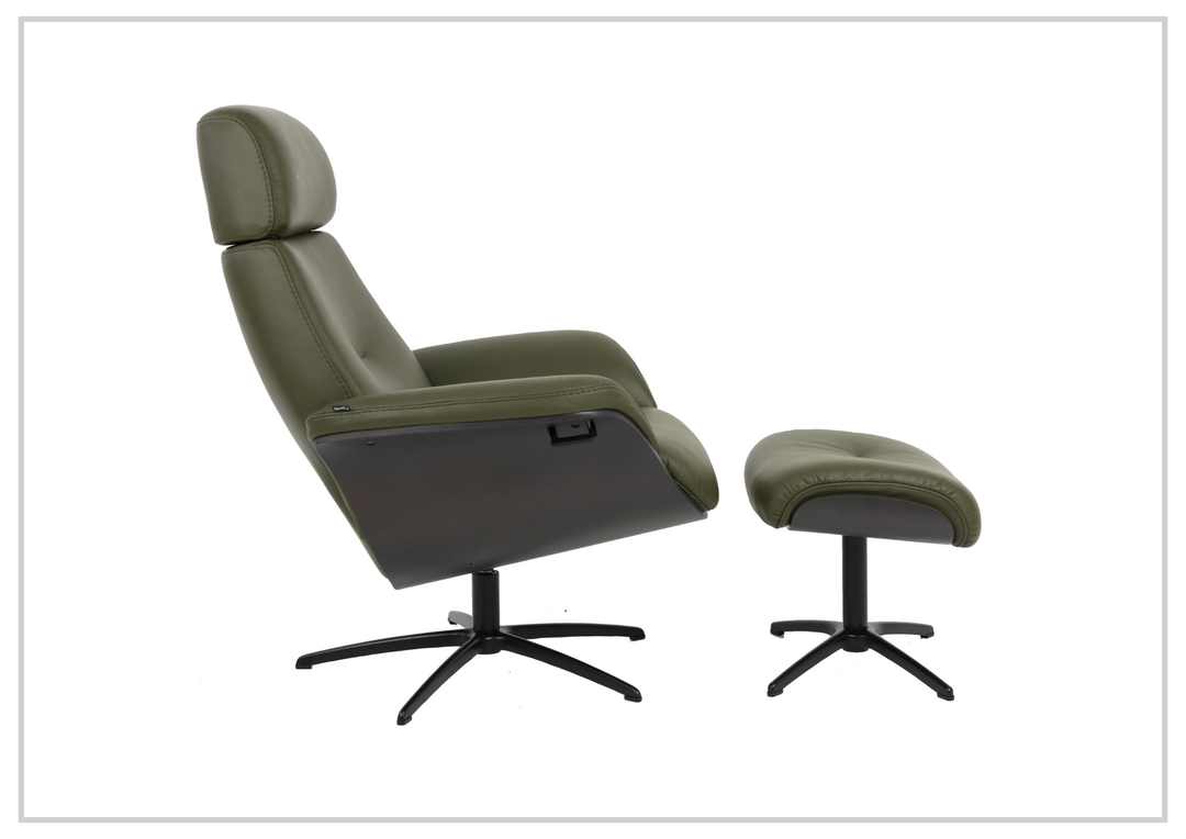 Falcon Manual Recliner Chair | Swivel Base | Footstool | Fjords