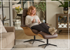 Falcon Manual Recliner Chair | Swivel Base | Footstool | Fjords - Jennihome