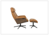 Falcon Manual Recliner Chair | Swivel Base | Footstool | Fjords