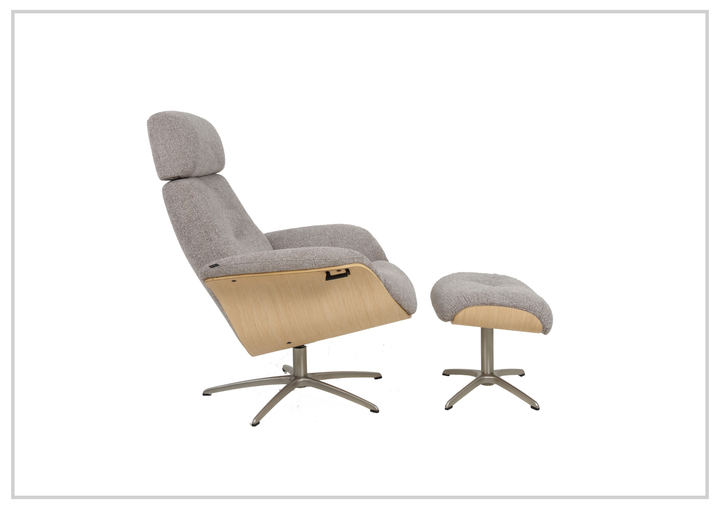 Falcon Manual Recliner Chair | Swivel Base | Footstool | Fjords