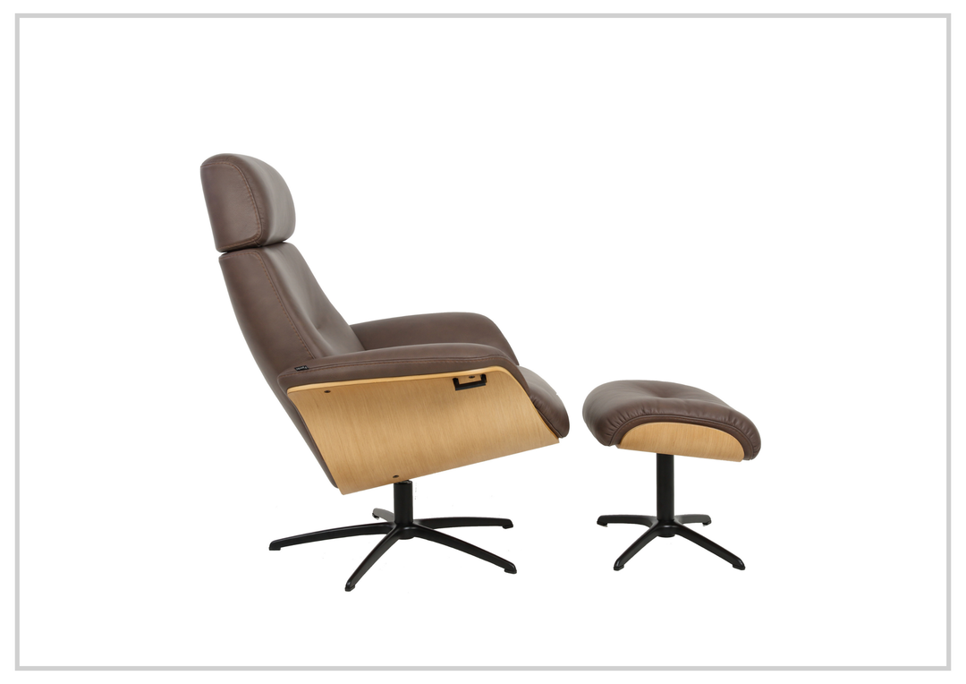 Falcon Manual Recliner Chair | Swivel Base | Footstool | Fjords