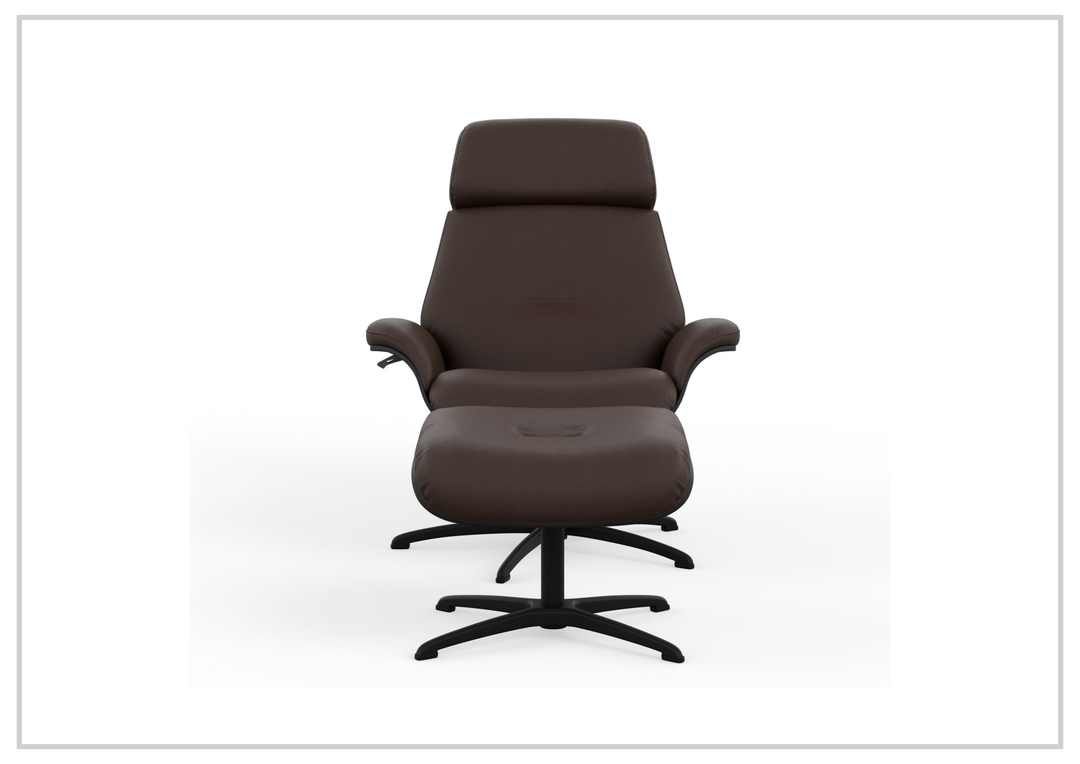 Falcon Manual Recliner Chair | Swivel Base | Footstool | Fjords