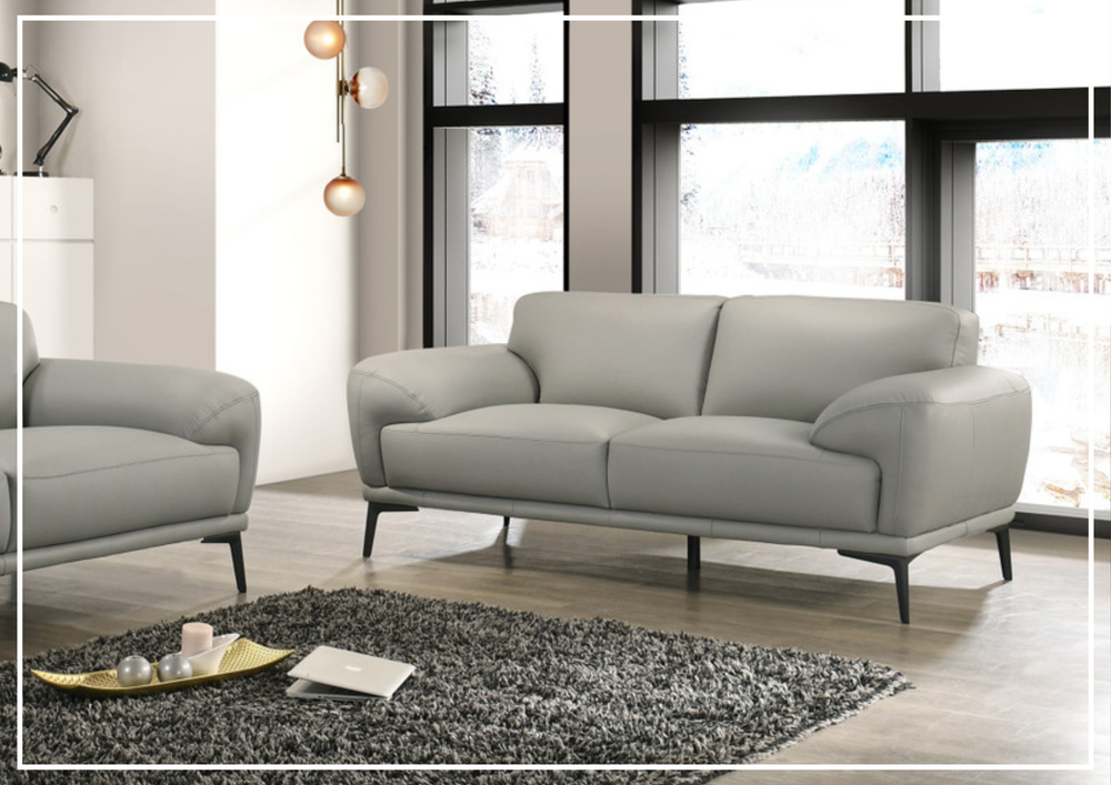Falencia Leather Loveseat Sofa | Deep Seating | Contemporary | Gio Italia - Jennihome
