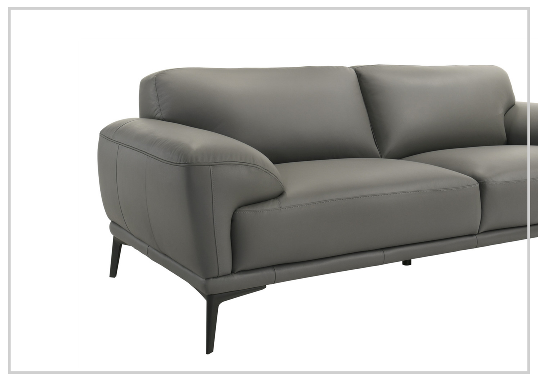 Falencia Leather Loveseat Sofa | Deep Seating | Contemporary | Gio Italia - Jennihome