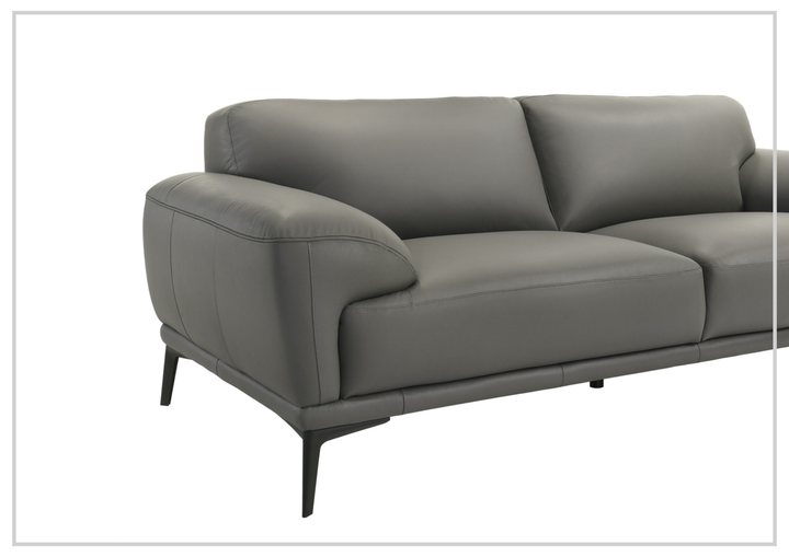 Falencia Leather Loveseat Sofa | Deep Seating | Contemporary | Gio Italia - Jennihome