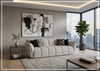 Faviano Fabric Curved Sofa | Sculpted Arms | Klaussner
