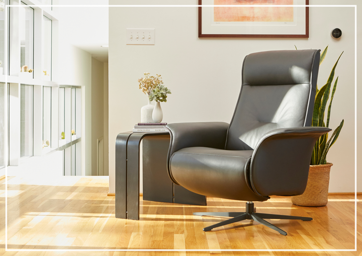 Finn Leather Power Recliner Chair | Swivel Glider Base | Fjords