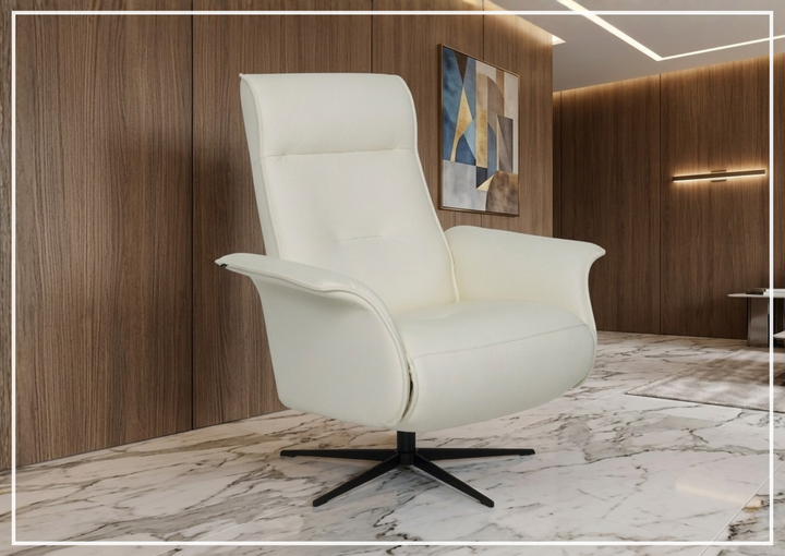 Finn Leather Power Recliner Chair | Swivel Glider Base | Fjords