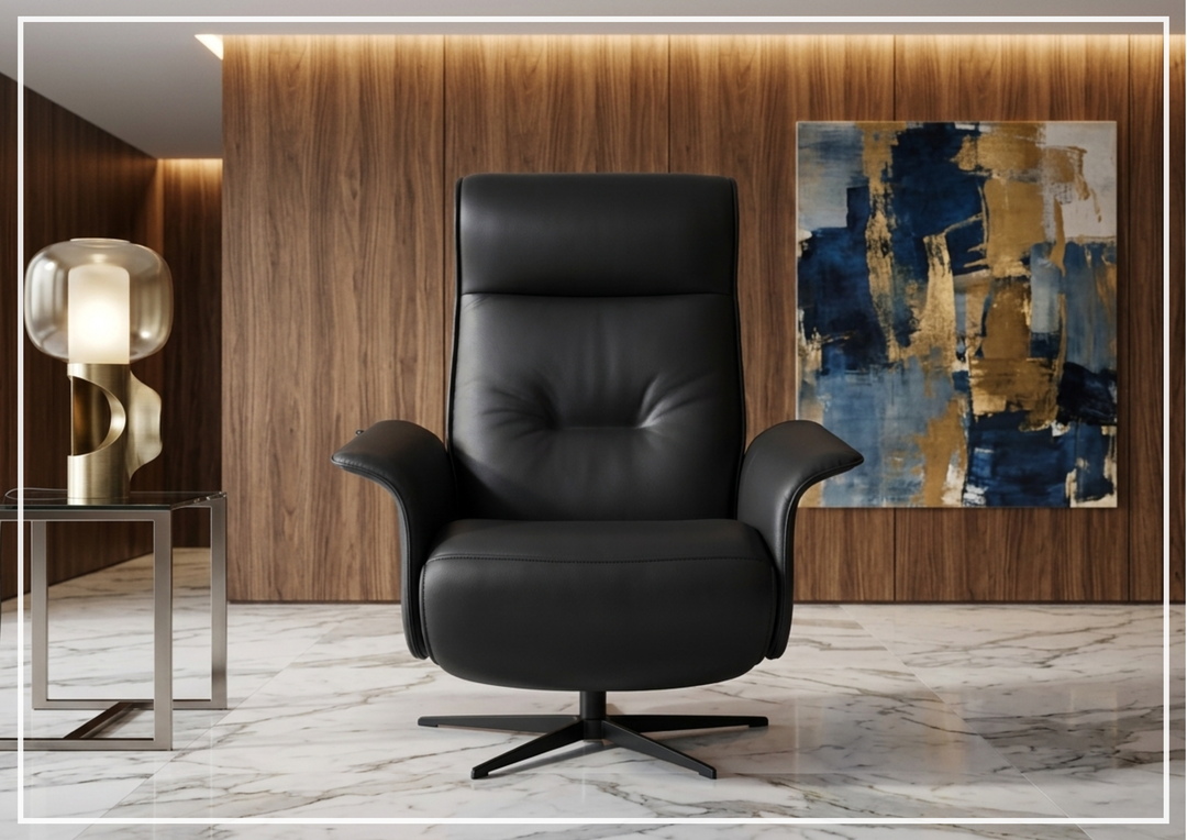 Finn Leather Power Recliner Chair | Swivel Glider Base | Fjords