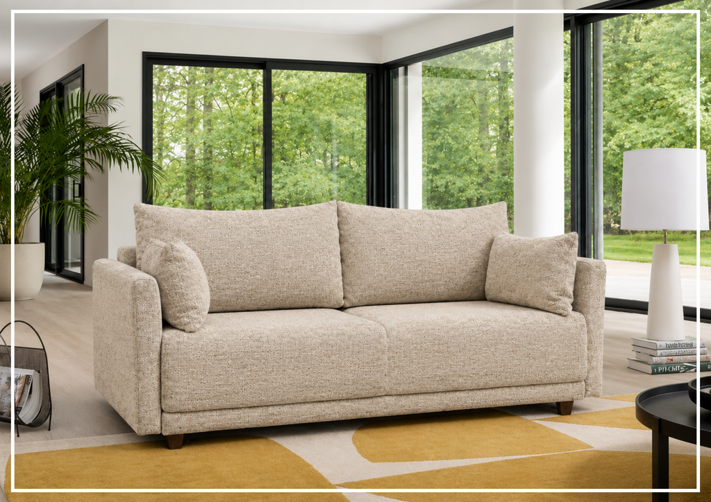 Hanna Fabric Queen | Sleeper Sofa With Split Mattress | Fjords