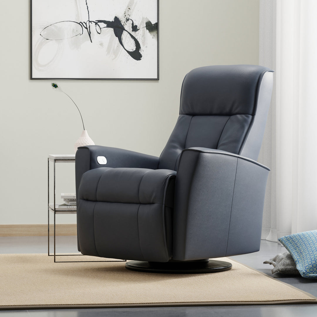 Harstad Relaxer Leather Recliner Chair | Swing Base | Fjords