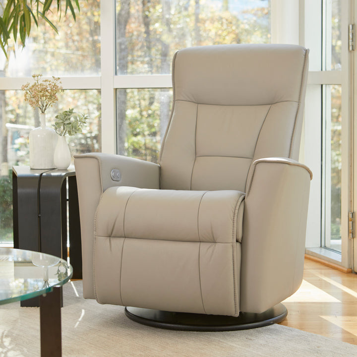 Harstad Relaxer Leather Recliner Chair | Swing Base | Fjords