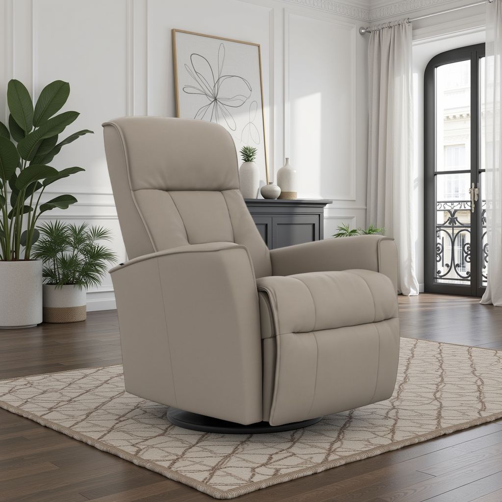 Harstad Relaxer Leather Recliner Chair | Swing Base | Fjords