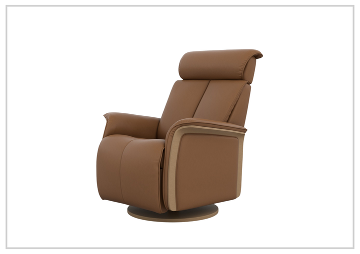 Fjords Jewel Leather Recliner with Swivel and Gliding Function