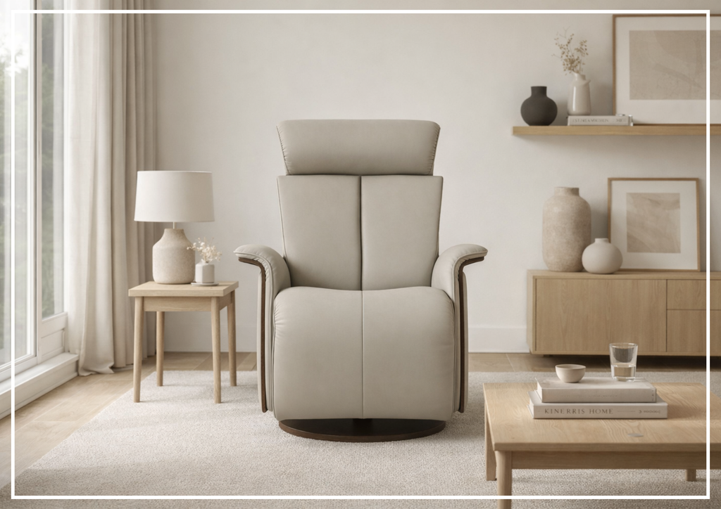 Fjords Jewel Leather Recliner with Swivel and Gliding Function