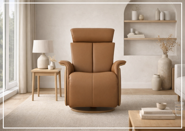 Fjords Jewel Leather Recliner with Swivel and Gliding Function