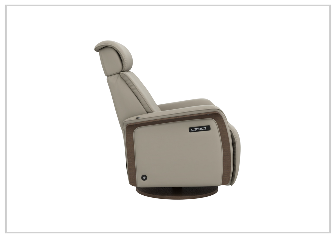 Fjords Jewel Leather Recliner with Swivel and Gliding Function