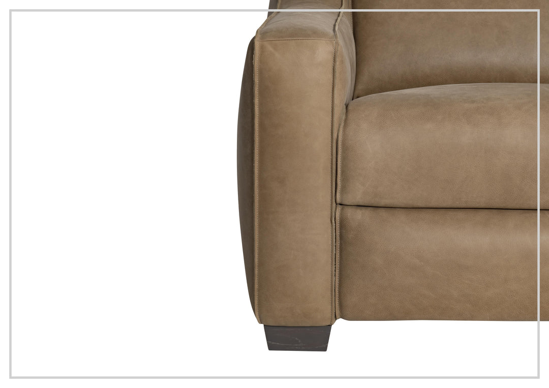 Flynn Leather Power Recliner | Block Feet & Power Headrest | Bernhardt-Jennihome