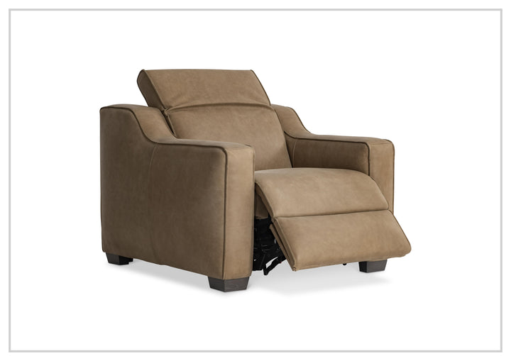 Flynn Leather Power Recliner | Block Feet & Power Headrest | Bernhardt-Jennihome