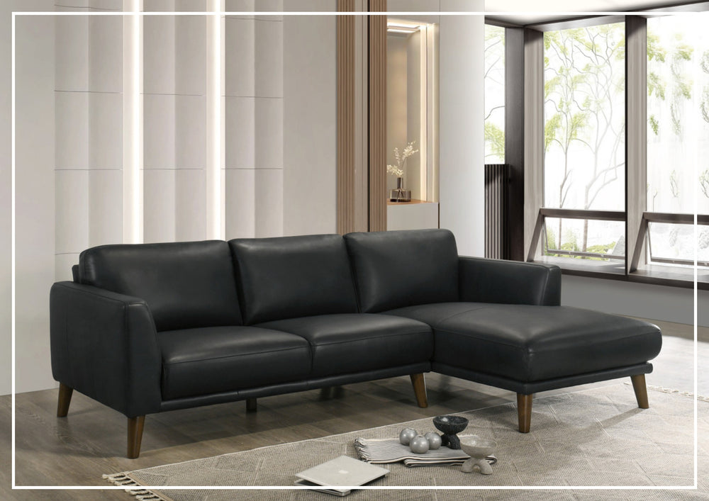 Fontera Leather Sectional Sofa | With Chaise | Gio Italia-Jennihome