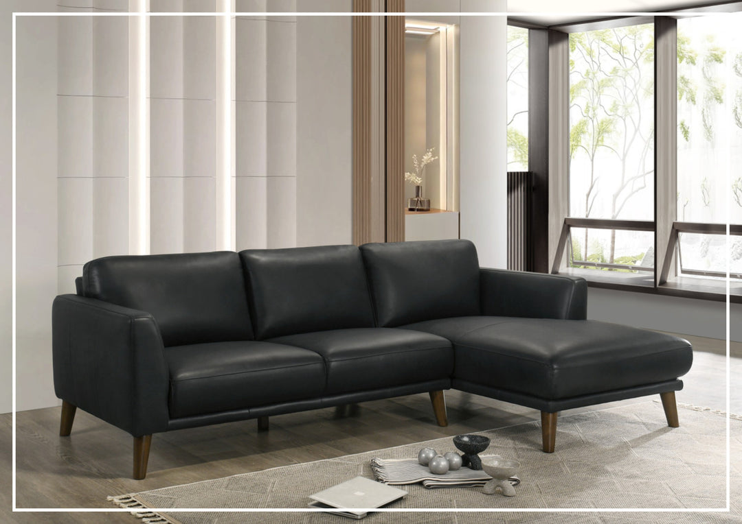 Fontera Leather Sectional Sofa | With Chaise | Gio Italia-Jennihome