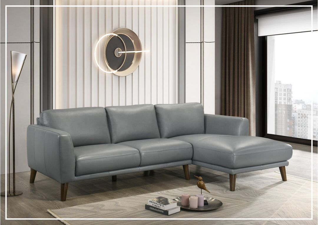 Fontera Leather Sectional Sofa | With Chaise | Gio Italia-Jennihome