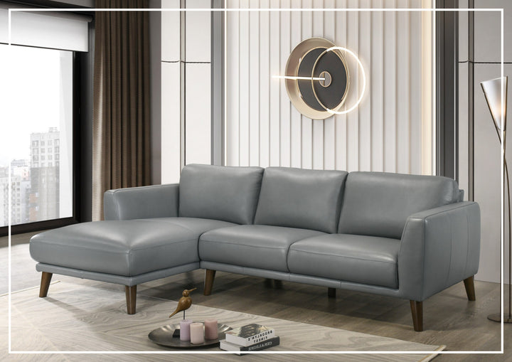 Fontera Leather Sectional Sofa | With Chaise | Gio Italia-Jennihome