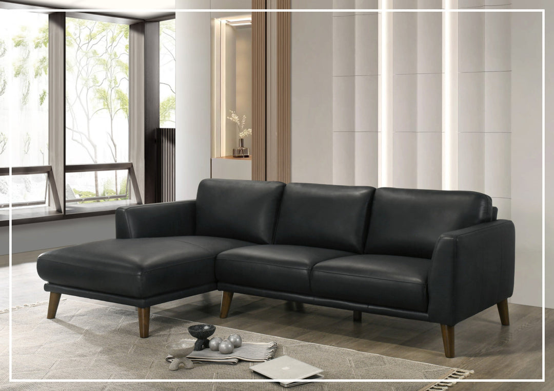 Fontera Leather Sectional Sofa | With Chaise | Gio Italia-Jennihome