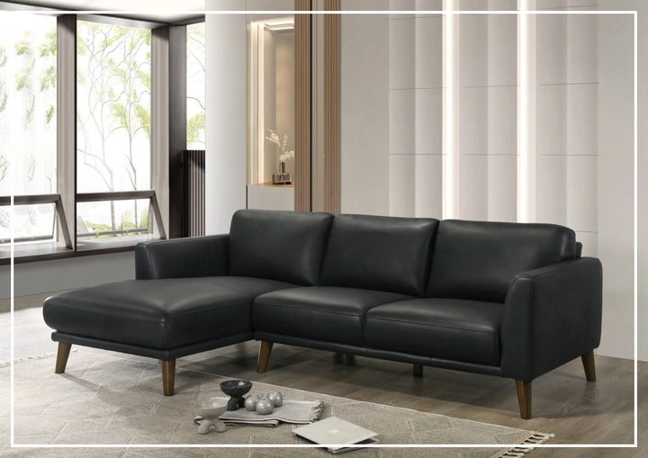 Fontera Leather Sectional Sofa | With Chaise | Gio Italia-Jennihome