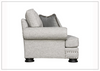 Bernhardt Foster Fabric Loveseat with Rolled Arms - Gray and Cream