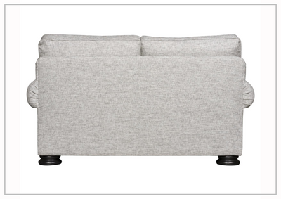 Bernhardt Foster Fabric Loveseat with Rolled Arms - Gray and Cream