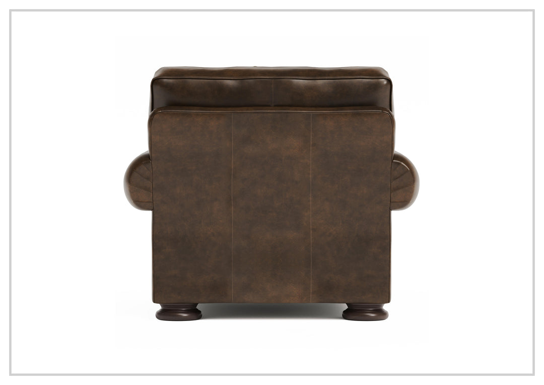 Foster Leather Chair | Rolled Arms & Nailhead Trim | Bernhardt-Jennihome