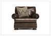 Foster Leather Chair | Rolled Arms & Nailhead Trim | Bernhardt-Jennihome