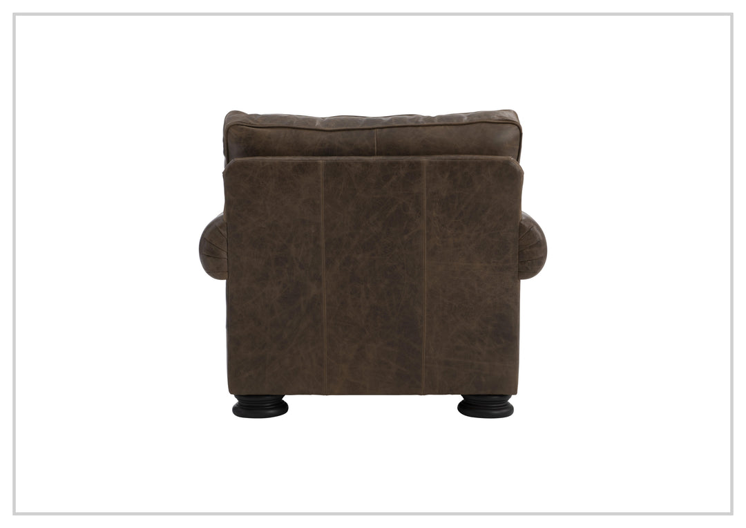Foster Leather Chair | Rolled Arms | Nailhead Trim | Bernhardt