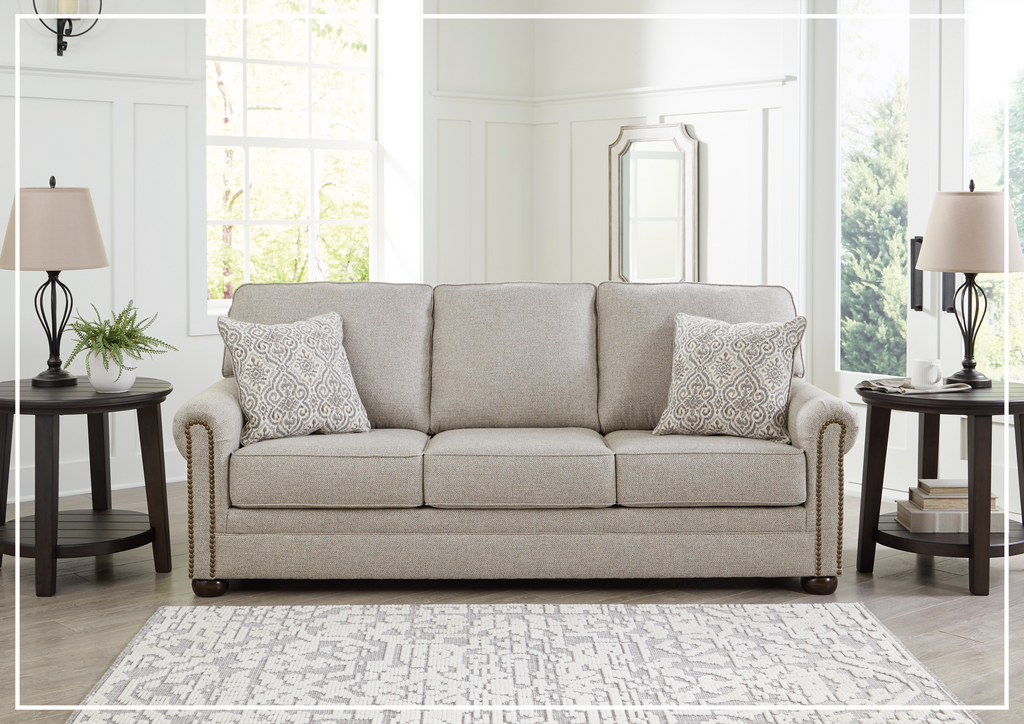 Gio Italia Home Garrison 3-Seat Queen Sleeper Sofa in Gray