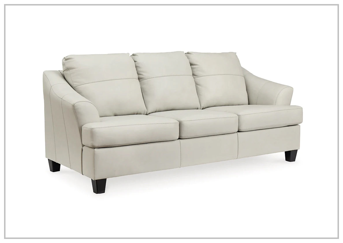 Gio Italia Geneva Queen Leather Sofa Sleeper with Memory Foam Mattress