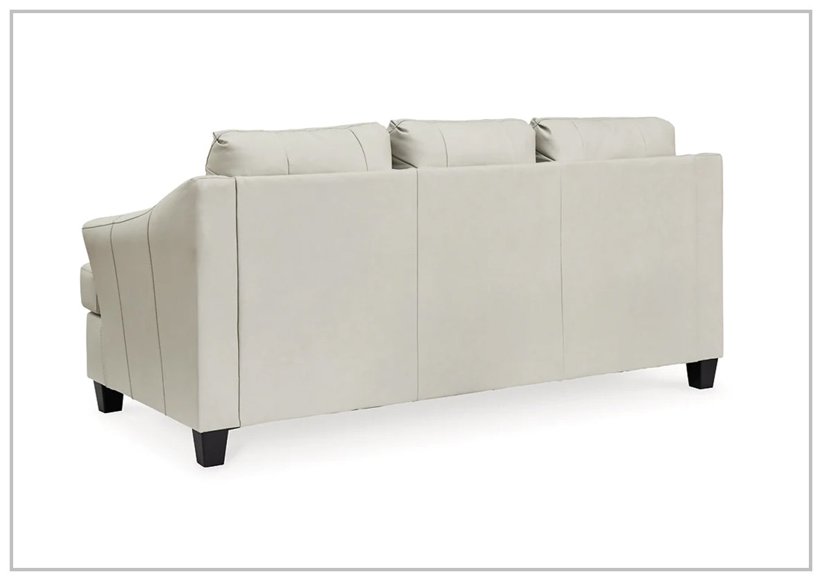 Gio Italia Geneva Queen Leather Sofa Sleeper with Memory Foam Mattress