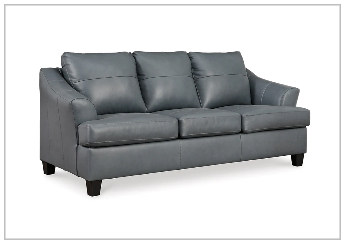 Gio Italia Geneva Queen Leather Sofa Sleeper with Memory Foam Mattress